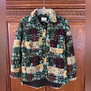 Urban Outfitters Palmer Lined Button Down Teddy Shirt Coat S
